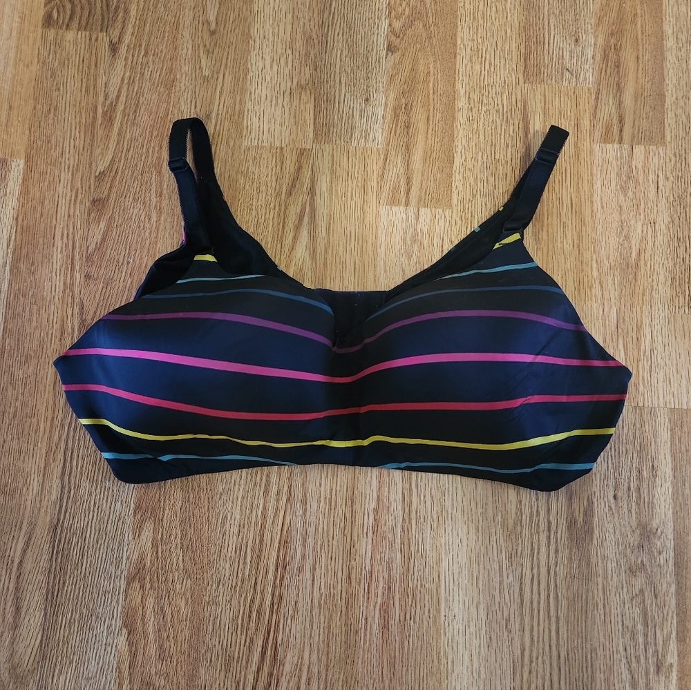 Torrid Women's Striped Rainnow Wireless Bra - Picture 4 of 6